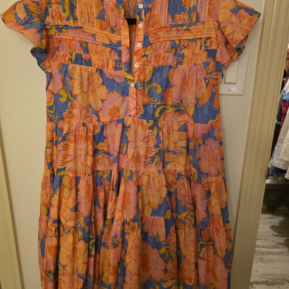 Floral Tiered Midi Dress